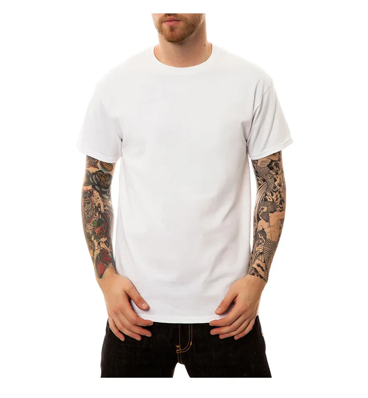 RETON Pima Cotton Plain Custom Blank Men White T Shirts