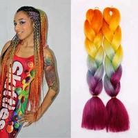 

More Than 60 Colors Ombre Colored Synthetic Jumbo Braiding Hair With Private Label,Wholesale Ombre Braiding Hair