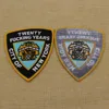 Custom shield shape embroidered patch on sale