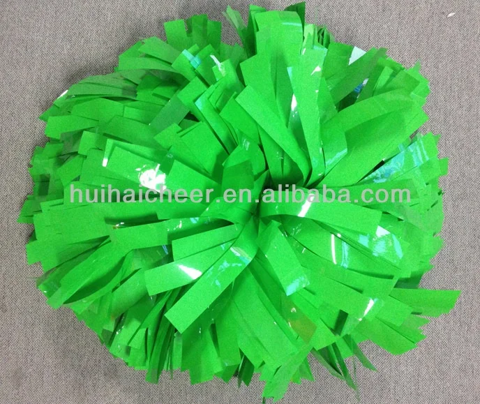 
neon green cheerleading pom poms 