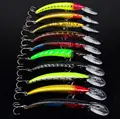 10Pcs Lot Minnow Bass Fishing Lure Carp saltwater Lures Treble Hook Isca Artificial jerk bait Fishing