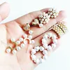High quality small imitation pearl hoop earring stud promotional heart pearl earrings 925 silver post