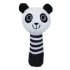 Newborn Soft Animal Handbells Plush Panda Rattle Toy