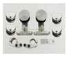 Top Mounted Stainless Steel Solid Head Roller Sliding Barn Door Hardware To Hang 2 Doors