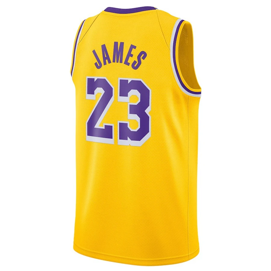 

2019 best sublimated Lebron james #23 Embroidery Logos Custom basketball jerseys High Quality