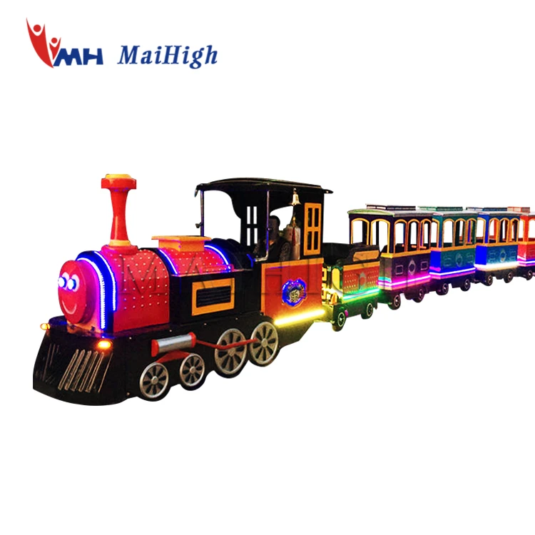 Electric Amusement Sightseeing Park Rides Trackless Road Steam Train ...