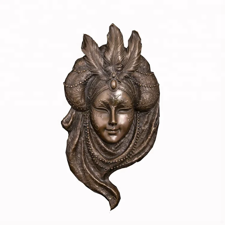 

ArtsHom DS-437 Abstract Relief Figurine Peacock Wall Bronze Sculpture Statue Library Wall Art Decor Metal Crafts, Patina