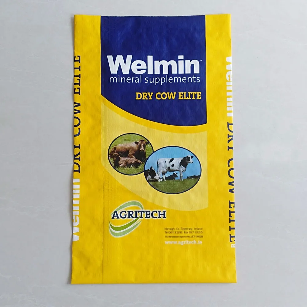 
Feed bags wholesale 50kg moistture proof polypropylene poultry feed bags for cattle cow chicken fish pig feed 