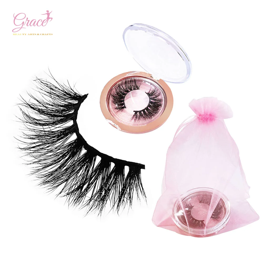 

N Grace beauty high quality free mix style Wholesale black cotton band Fluffy crisscross long 3d real mink strip lashes, Natural black