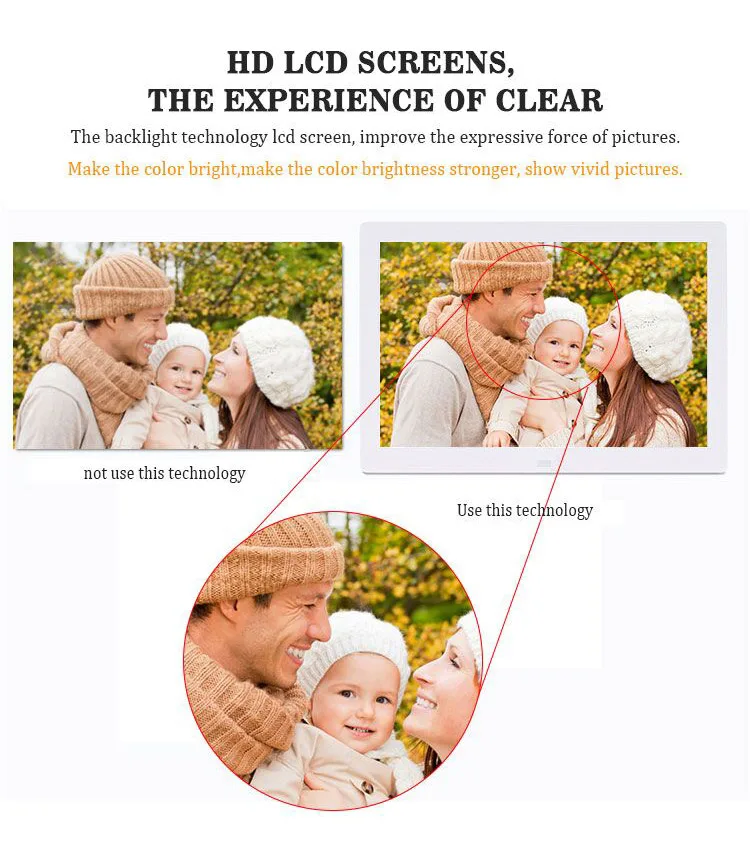 Sexy Girls Picture Frame Digital Video Playback English Style Photo