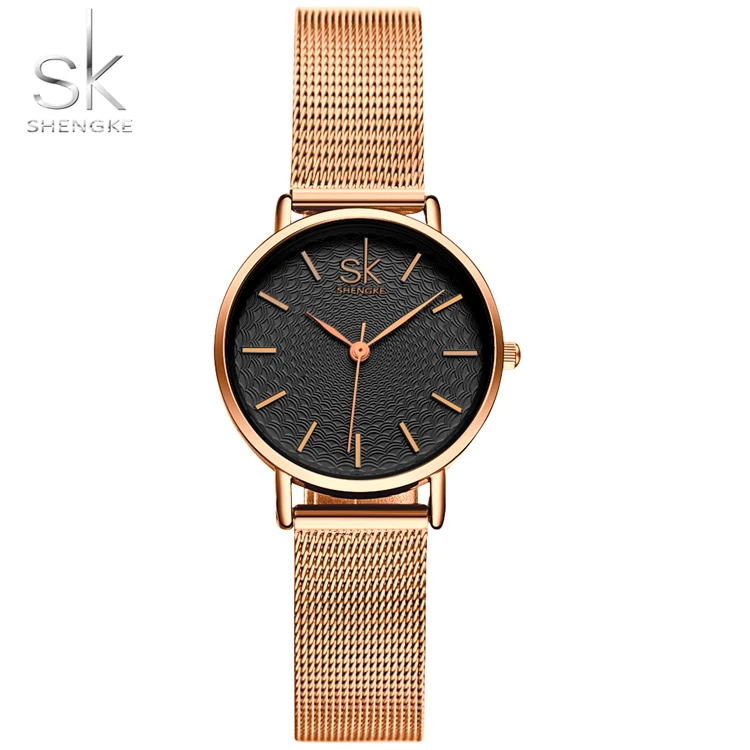 

SK K0006 Super Slim Sliver Mesh Stainless Steel Watches Women Luxury Casual Clock Ladies Wrist Watch Lady Relogio Feminino