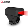 Pure Black 2D Barcode Reader Bluetooth Finger Ring Style QR code Scanner with SPP /HID Mode of Operation