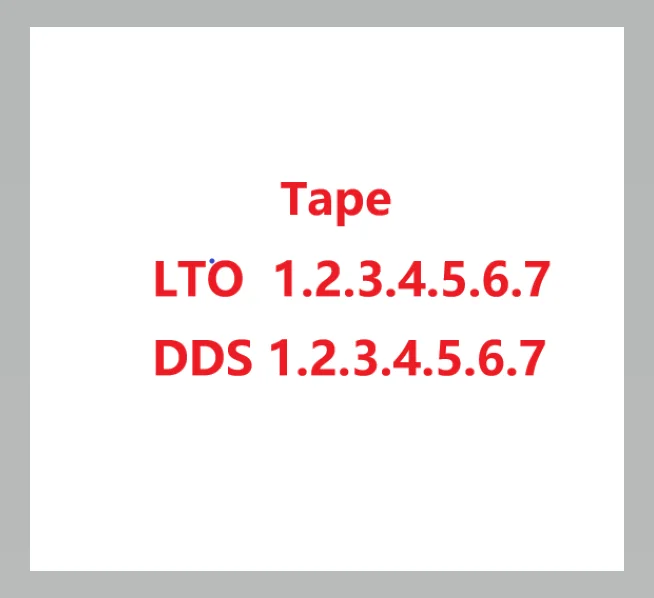 
LTO2 LTO3 LTO4 LTO5 LTO6 LTO7 C7972/3/4/5/6/7A DDS1/2/3/4/5/6 C5706/07/08 C5718A C8010A C8011A 400GB 800GB data tape 