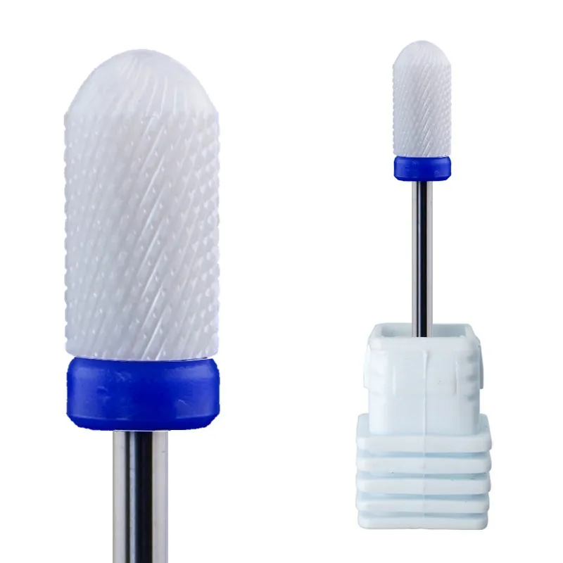 

White Ceramic Bit for Electric Nail Files to Remove Nail Polish, White/pink/yellow/blue/black