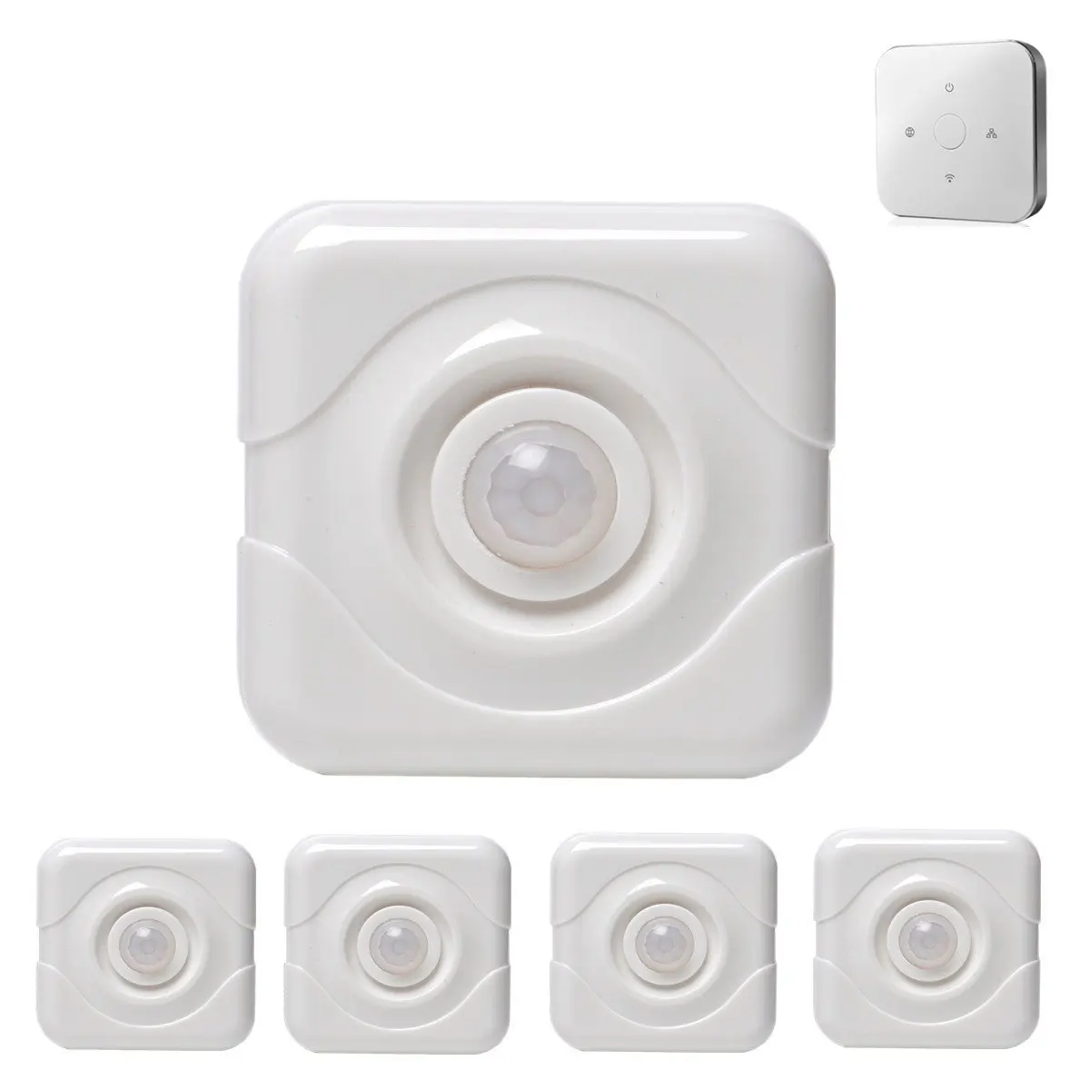 iHomeware Wireless PIR Motion Sensor, Zigbee Home Automation Sensor 5/pack with Gateway