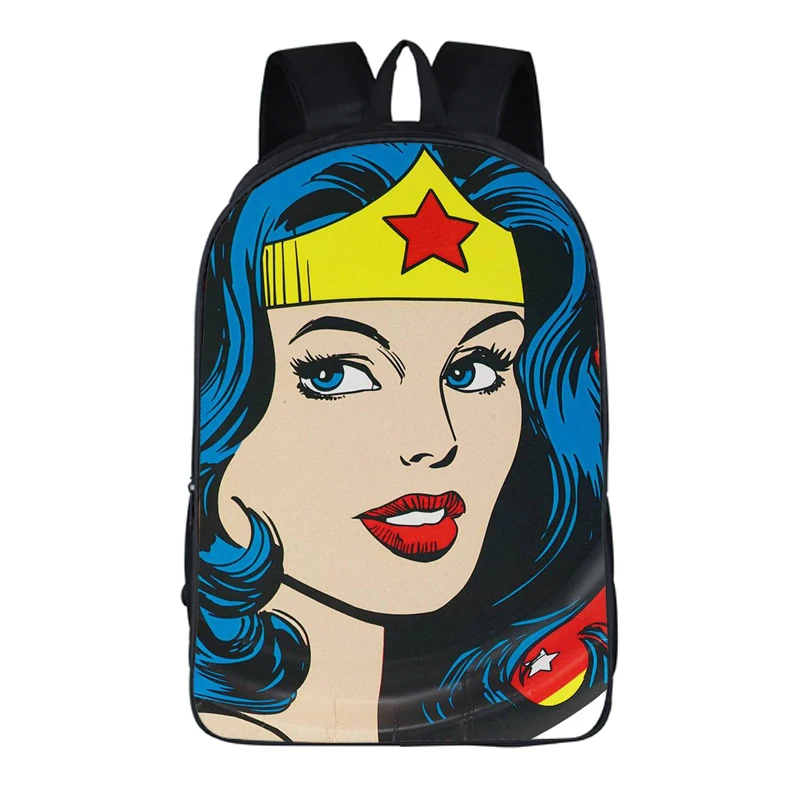 

COOLOST Custom Print Backpack Wonder Women School Bag for Girl Boy Satchel Kids Rucksack Children Schoolbag, Black
