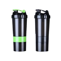 

2020 Wholesale Custom Logo BPA Free Sports Water Bottle 500ml Plastic Fitness Blank Custom Protein Shaker Bottle