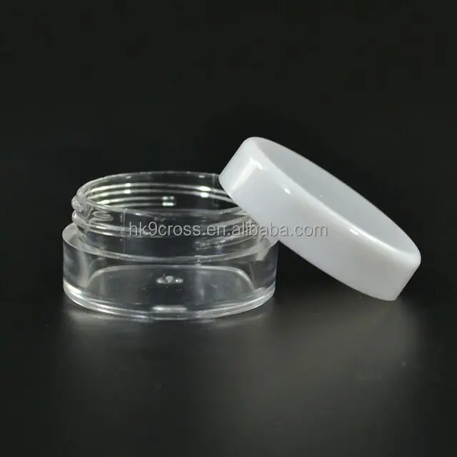 
3ml sample travel jars facial, eye, mask cream container 3g small pet plastic jar 