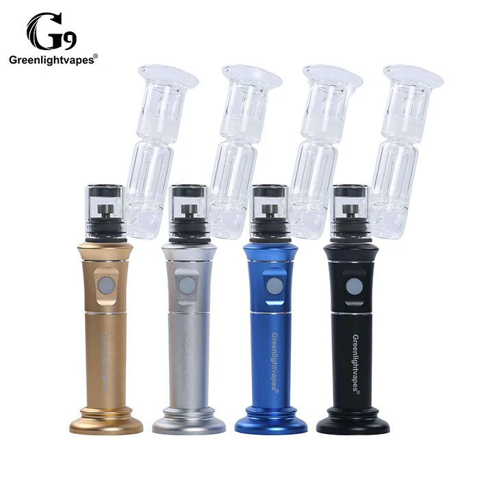 

Greenlightvapes latest version Henail removable ceramic coil wax vaporizer water smoking device G9 Henail Plus, Black/blue/pink/golden/silver