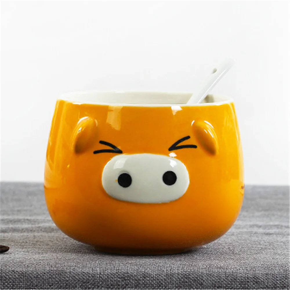 Cute 3d Cartoon Pig Shape Mug Ceramic Pig Nose Mug Coffee Mug 300ml ...