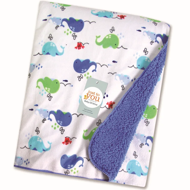 
Newborn Receiving Stroller Flannel Minky Baby Blanket 