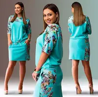 

Women 2019 Half Sleeve Clothing Summer Ladies Printing Big Size 6XL Dress