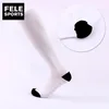 Unisex new style black/white terry magic mens medical custom compression sleeping leg socks