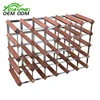 Custom 30 bottles metal wooden stackable wine display racks