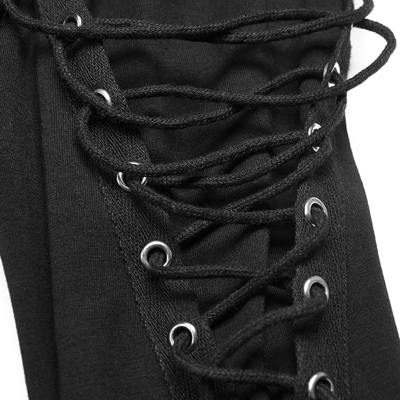T-438 PUNK RAVE Gothic Dark T-shirt  Long Sleeve black Gothic girls T-shirt
