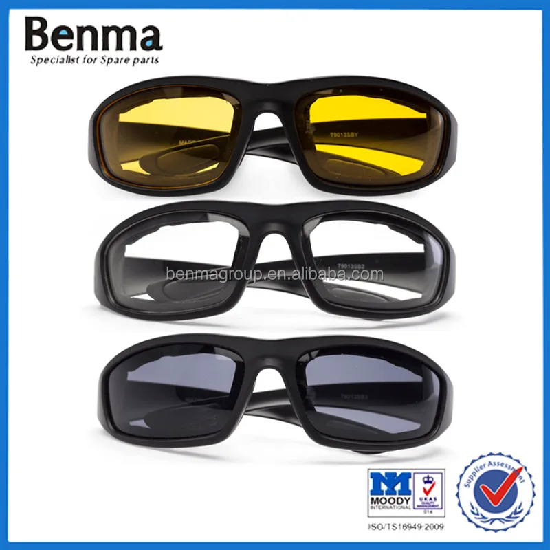 yellow riding glasses