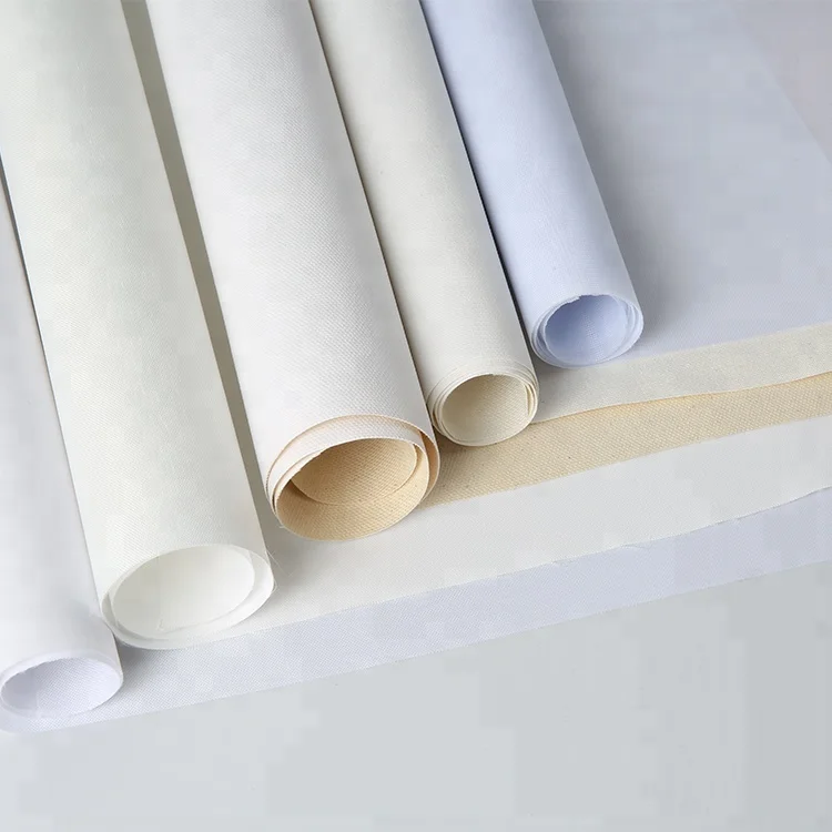 Solvent Glossy 100% Pure cotton canvas,white/yellow back 380g wide format inkjet canvas roll