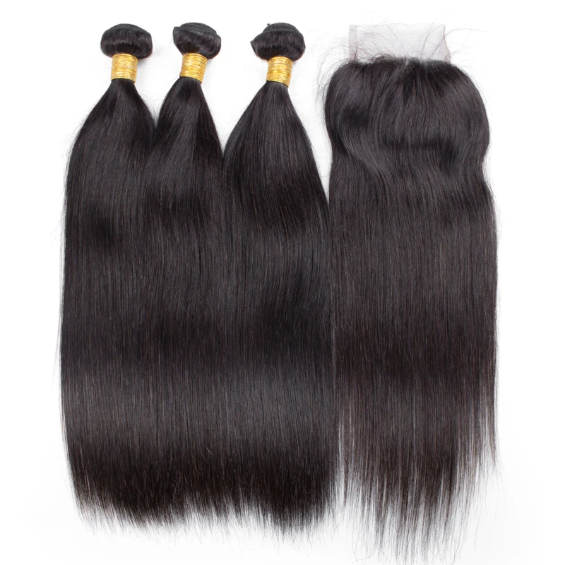

wholesale virgin brazilian hair remy 100% original brazilian human hair 3 bundles with a closure set/lot weave