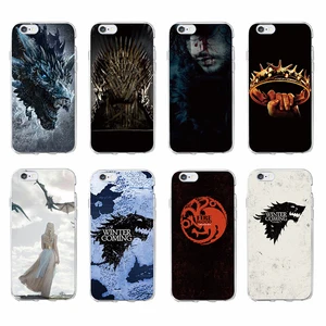 Game Thrones Wolf Daenerys Dragon Jon Snow tyrion lannister Soft TPU Phone Case Cover Coque For iphone7 XR Xs Max