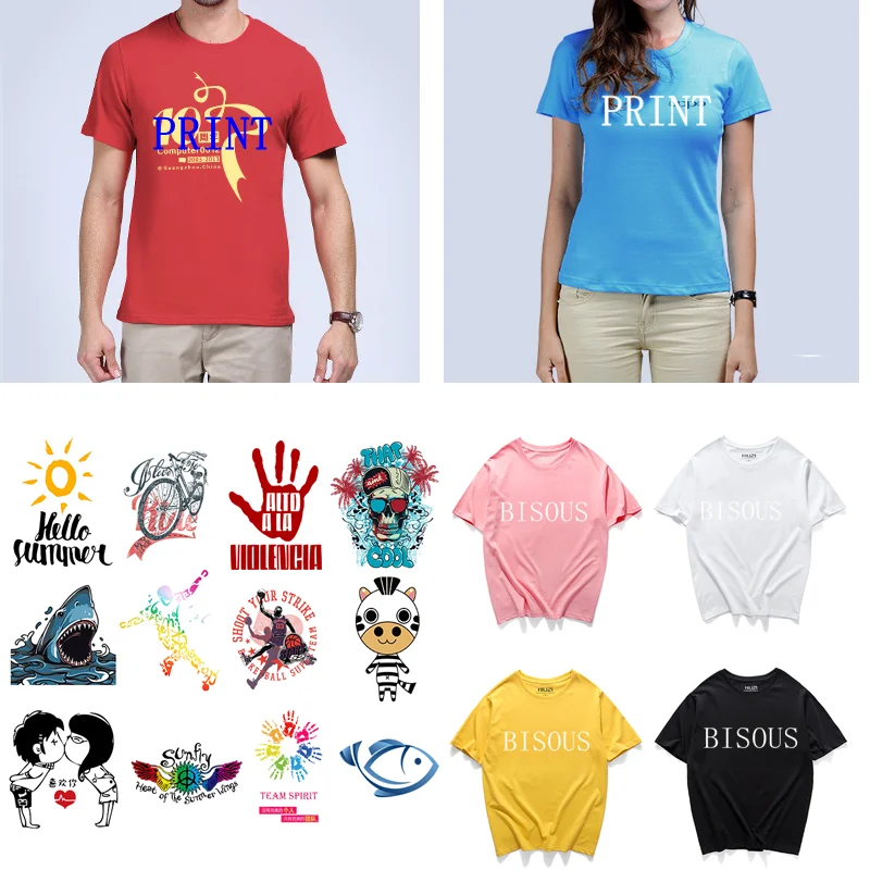 
Self design T shirt custom service for men and women with custom print or embroidery 