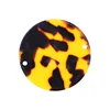 New Designs Plastic Button Pearl Leopard Print Color Round Shape Shirt Button For Coat ,Women Cloth 2-holes 35MM Accessories