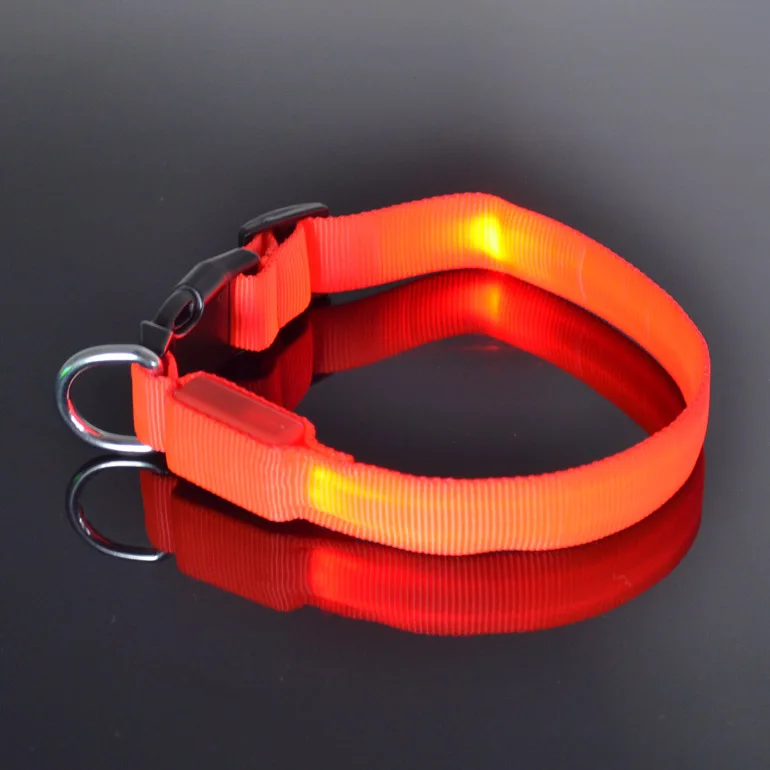 Wholesale Dog Collar Parts,Nylon Pet Training Collar,Glow In Dark Dog