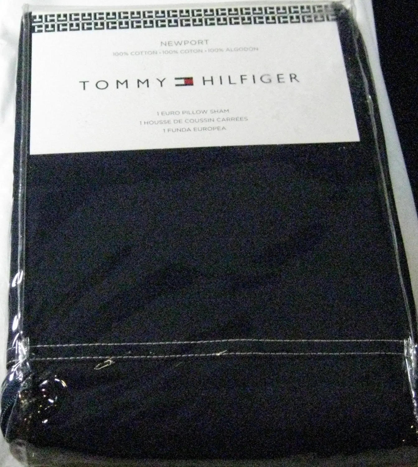 Buy Tommy Hilfiger Euro Pillow Sham Newport Solid Navy Blue In