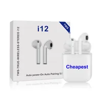 

Cheapest i12 TWS Wireless Earphones, i12s Touch Sensor Sport Mini Headphones in Ear with Mic for both Android and iOS Cellphones