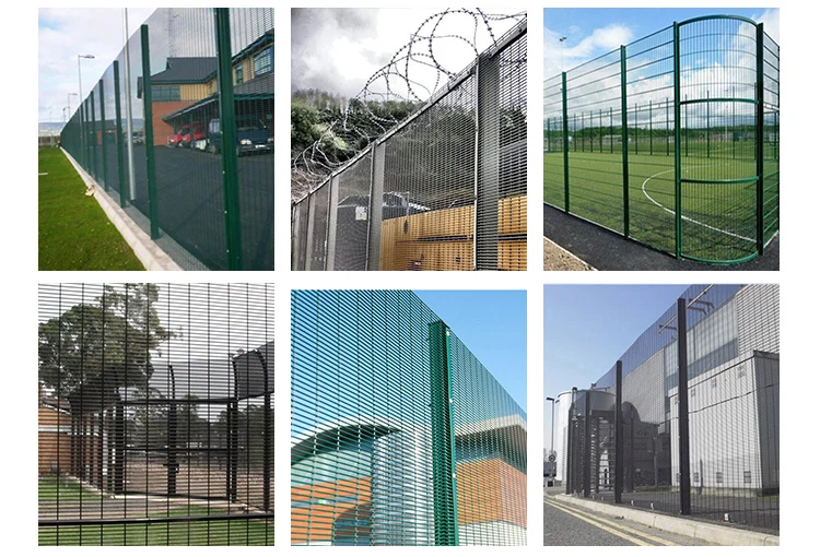 Cheap plastic metal anti climb 358 security fence