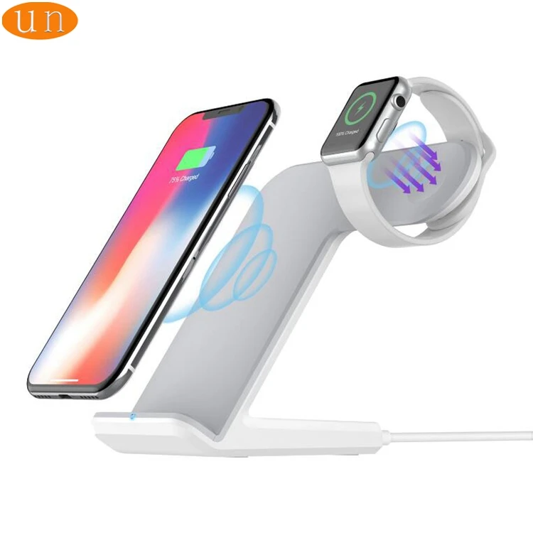 

New products 2 in 1 fast wireless charger for iphone x apple watch charger