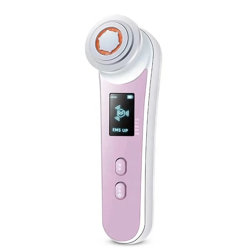 

RF Skin Tightening Machine With 5 in 1 function for EMS UP Deep Clean Anti-Wrinkle LED red light therapy machine, Pink