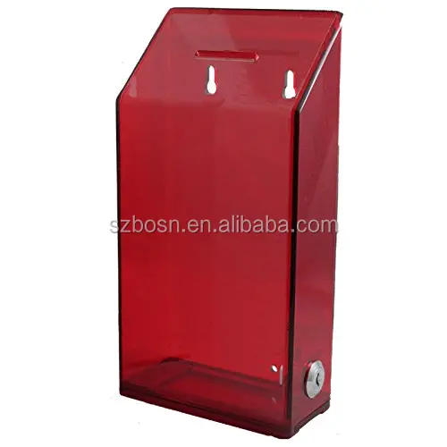 Elegant Wall Mounted Perspex Donation Box Lockable Plexiglass Ballot Box Buy Plexiglass Ballot