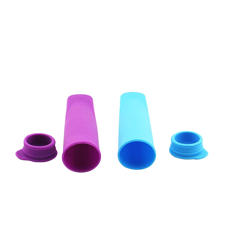 Wholesale Custom logo Long Shape Luge Cube Maker Cone Reezer Tray Mould Poposicle Pop Silicone Ice Cream Mold With Lid