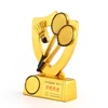 New design crystal badminton trophy award program awards for champions