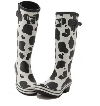 Cow print rubber boots Clearance