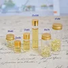 High quality 5ml 12ml 24ml round tube clear glass essence reagent capsule bottle with metal screw cap