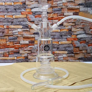 Image of Thick glass hookah customized chicha narguile led shisha