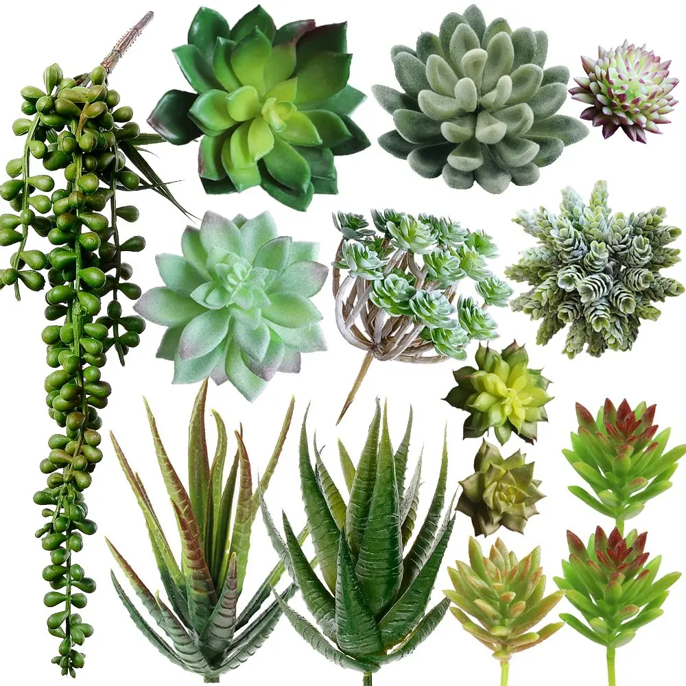 

14 Pcs Artificial Succulent Plants Unpotted Assorted Faux Succulent Succulent kit For Arrangement Home decoration, Customized