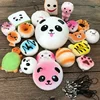 20pcs Random Squishies Slow Rising Jumbo Medium Mini Squishies Fruit/Cake/Panda/Bun/Animal With Phone Straps Stress Relief Toys