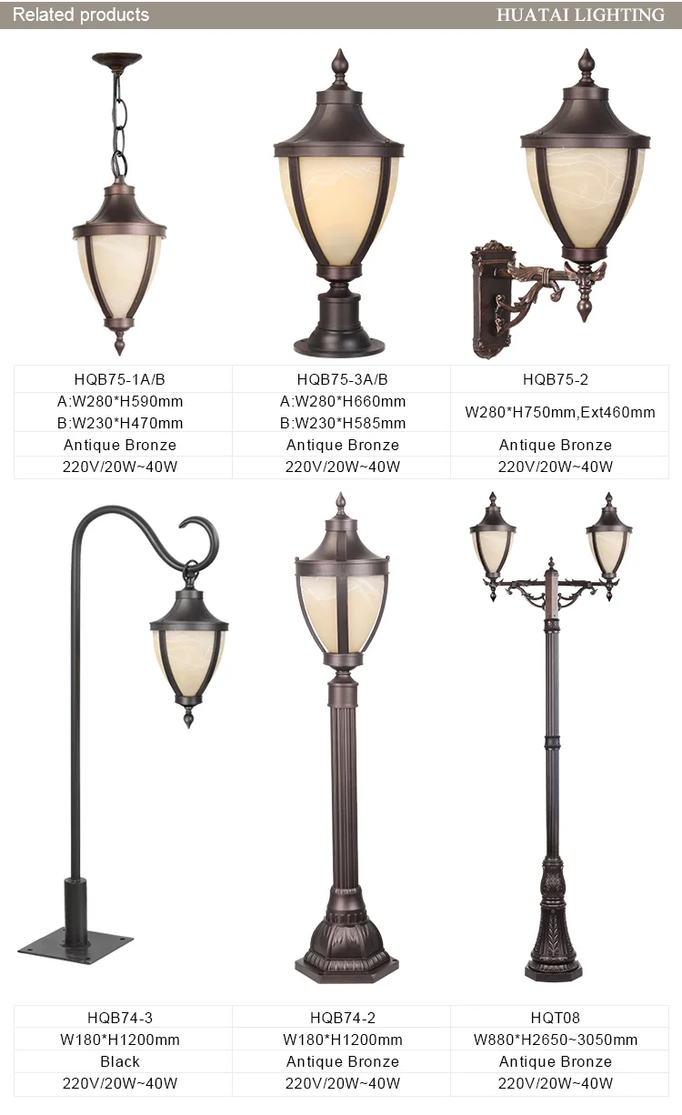 Waterproof Decorative Tall Outside Exterior Outdoor Garden Lights For